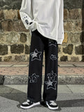 Riolio [Y2K Printed Vintage Baggy Jeans] Vintage Men's Korean Denim Pants Y2K Cltohes Streetwear Printed Patchwork Male Baggy Jeans Straight Trousers