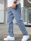 Riolio [Cotton Solid Denim Slant Jeans] Men'S Cotton Solid Color Denim Jeans With Slant Pockets