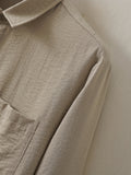 Riolio Men'S Casual Viscose Shirt, Regular Fit Long Sleeve Button- Lapel Collar, Solid Color Woven Fabric, Spring/Fall Season, 159gsm - Polyester 34%, Polyamide 17%, Non-Stretch
