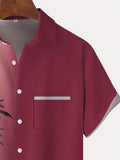 Riolio [Retro Hawaiian Shirt] Retro Hawaiian Men's Button-Up Shirt - Coconut Tree Gradient Print