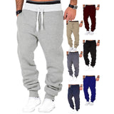 Riolio Men's Sweatpants Joggers Drawstring Solid Colored Breathable Soft Weekend Streetwear Simple Casual / Sporty Slim Dark Grey Black Micro-elastic