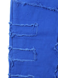 Riolio [Slim Fit Tassel Jeans] Men's slim fit and creative tassel decoration straight jeans, men's casual streetwear style hip-hop skateboard rap jeans, all seasons