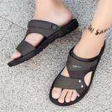 Riolio [Large Dual-purpose Outdoor Slipper] Men's Large Size Dual-purpose Outdoor Slipper for Couples, Outdoor Sports, Non-slip Soft Bottom Driving Shoes, Beach Open-toe Slippers