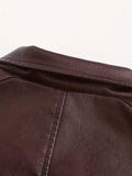 Riolio Men's Casual Faux Leather Blazer - Slim Fit, Button-Up Jacket with Pockets for Spring & Fall