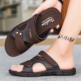 Riolio [Large Dual-purpose Outdoor Slipper] Men's Large Size Dual-purpose Outdoor Slipper for Couples, Outdoor Sports, Non-slip Soft Bottom Driving Shoes, Beach Open-toe Slippers