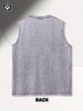 Riolio Single-sided Printing, 100% Retro Washed Pure Cotton Round Neck Vest, Men'S Sleeveless Vest Retro Washed For All Seasons - Must-have Gift - High-quality Material 230g