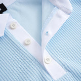 Riolio Men's Golf Shirt Knit Polo Business Casual Classic Short Sleeve Fashion Solid Color Button Knitted Summer Spring Regular Fit Light Brown White Burgundy Sky Blue Dark Grey Golf Shirt