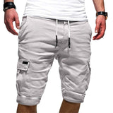 Riolio Men's Cargo Shorts Casual Shorts Drawstring Multi Pocket Plain Outdoor Sports Knee Length Casual Sports Cotton Blend Streetwear Shorts