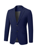 Riolio Men's Gentleman V-neck Blazers For Formal Occasion Party Performance Business