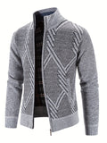 Riolio Men's Full Zip Up Casual Cardigan, Thermal Regular Fit Knit Sweater