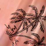 Riolio Men's Casual Palm Tree Print Short Sleeve Shirt