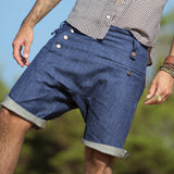 Riolio Men's Denim Button Down Shorts