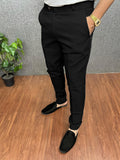 Riolio Men's Chic Elegant Slacks, Solid Color Skinny Dress Pants For Business Banquet