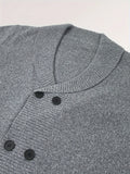 Riolio Men's Shawl Collar Cardigan Double Breasted Sweater, Plain Regular Fit Casual Knitted Sweater