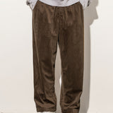 Riolio Loose Fit Corduroy Pants, Men's Casual Stretch Sweatpants For Spring Summer