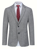 Riolio Men's Formal Two Button Suit Jacket For Fall Winter Business Banquet