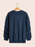 Riolio Men's Warm Knit Sweater, Trendy Comfy Pullover