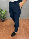 Riolio Men's Chic Elegant Slacks, Solid Color Skinny Dress Pants For Business Banquet