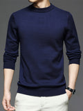 Riolio Men's Round Neck Pullover Knit Sweater Best Sellers