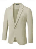 Riolio Men's Casual V-neck Casual Long Sleeve Blazer