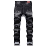 New Men'S Jeans Pants Splicing  Denim Trousers Biker High Quality Male Straight Casual Designer Many Multi-Pocket Comfortable