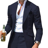 2024 Business Casual Mens Suits One Button Groom Prom Party Tuxedos Custom  Blazer Jacket Pants 2 Pieces Wedding Costume Homme