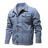 Size S-5XL Spring and Autumn New Style Boutique Pure Cotton Fashion Blue Black Mens Casual Denim Jacket Slim Cowboy Coat