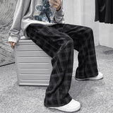 Riolio Autumn Corduroy Pants Men Fashion Retro Casual Plaid Pants Men Streetwear Hip Hop Loose Straight Trousers Male Large Size S-5XL