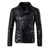 High-end brand men zipper leather jacket Wolverine casual PU leather locomotive coat Logan bomber jacket slim coat size 5XL