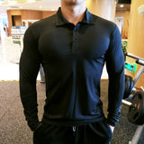 Quick Dry Running Shirt Men Bodybuilding Sport T-shirt Long Sleeve Compression Top Gym Fitness Tight Compresson Polo Jetseys