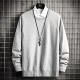 Riolio Cotton Hoodie Sweatshirts Men White Streetwear Hoodies Oversize Hip Hop Sweatshirt Men Clothing O Neck White Basic Hoodies 4XL