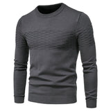 Men Winer New Casual Solid Thick wool Cotton Sweater Pullovers Men High Elasticity Fashion Slim Fit O-Neck Sweater Men