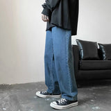 Men Jeans Autumn Male Trousers Cozy Breathable Retro Loose All-match Korean Trendy Streetwear Students Ulzzang Chic Wide Leg 3XL