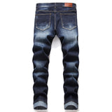 New Men'S Jeans Pants Splicing  Denim Trousers Biker High Quality Male Straight Casual Designer Many Multi-Pocket Comfortable