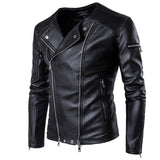 High-end brand men zipper leather jacket Wolverine casual PU leather locomotive coat Logan bomber jacket slim coat size 5XL