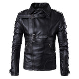 High-end brand men zipper leather jacket Wolverine casual PU leather locomotive coat Logan bomber jacket slim coat size 5XL