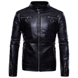 High-end brand men zipper leather jacket Wolverine casual PU leather locomotive coat Logan bomber jacket slim coat size 5XL