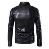 High-end brand men zipper leather jacket Wolverine casual PU leather locomotive coat Logan bomber jacket slim coat size 5XL