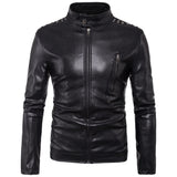 High-end brand men zipper leather jacket Wolverine casual PU leather locomotive coat Logan bomber jacket slim coat size 5XL