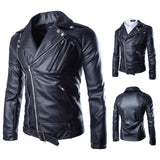 High-end brand men zipper leather jacket Wolverine casual PU leather locomotive coat Logan bomber jacket slim coat size 5XL