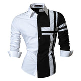 Riolio Men's Dress Shirts Casual Stylish Long Sleeve Designer Button Down White