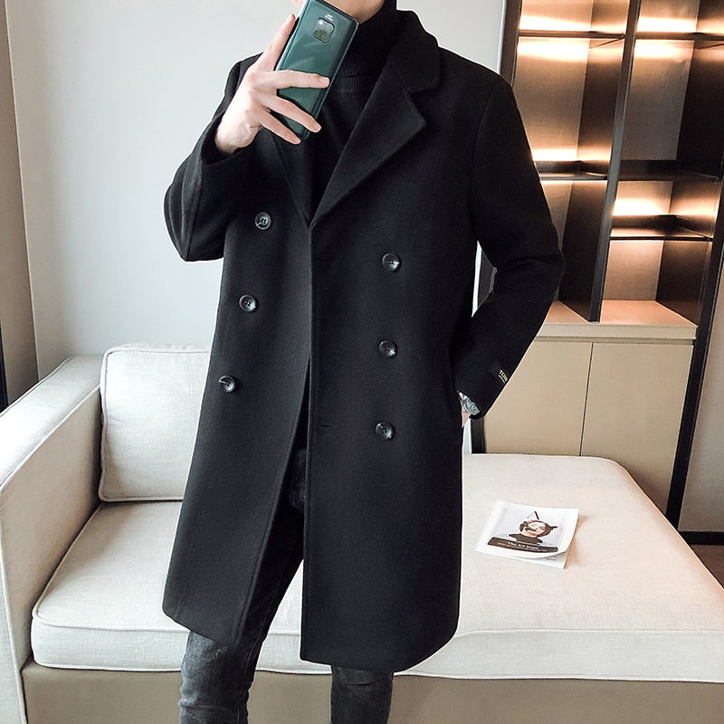 Mens winter best sale trench coats