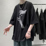 Riolio Summer T Shirt Men's Fashion Printing Casual O-neck Cotton T-shirt Men Streetwear Wild Loose Korean Short-sleeved Tshirt Mens
