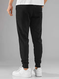 Men Drawstring Waist Slant Pocket Sweatpants