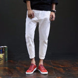 White Jeans Men Ripped Harem Denim Distressed Pants Spring Summer Male Plus Size 38 40 42 Boys Cowboy Trousers