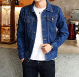 2024 Autumn Fashion Mens Denim Jackets Slim Fit Men Jeans Jacket Cotton Outwear Coat Long Sleeve Hole Male Jean Coats