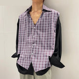 Riolio Stylish Tank Tops All-match Korea Style Nostalgic Style Scottish Plaid Irregular Casual Streetwear Hem Vests S-5XL