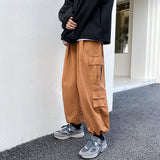 Cargo Pants Men's Loose Large Pocket Wide Leg Jogger Pants Harajuku Street Fashio Brand Male Workwear Trousers