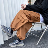 Cargo Pants Men's Loose Large Pocket Wide Leg Jogger Pants Harajuku Street Fashio Brand Male Workwear Trousers