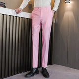 Riolio Plus Size 6XL-M Mens Suit Pants High Quality Men Solid Color Slim Fit Dress Pants Slim Fit Office Business Men Trousers 17 Color